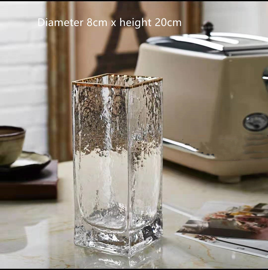 Gold-painted Glass Vases