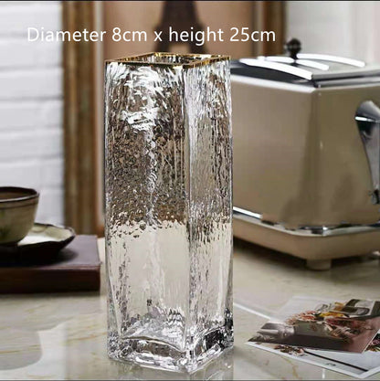 Gold-painted Glass Vases