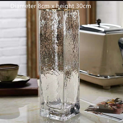 Gold-painted Glass Vases